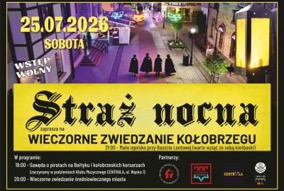 Straż Nocna zaprasza na opowieść o piratach i wieczorne zwiedzanie
